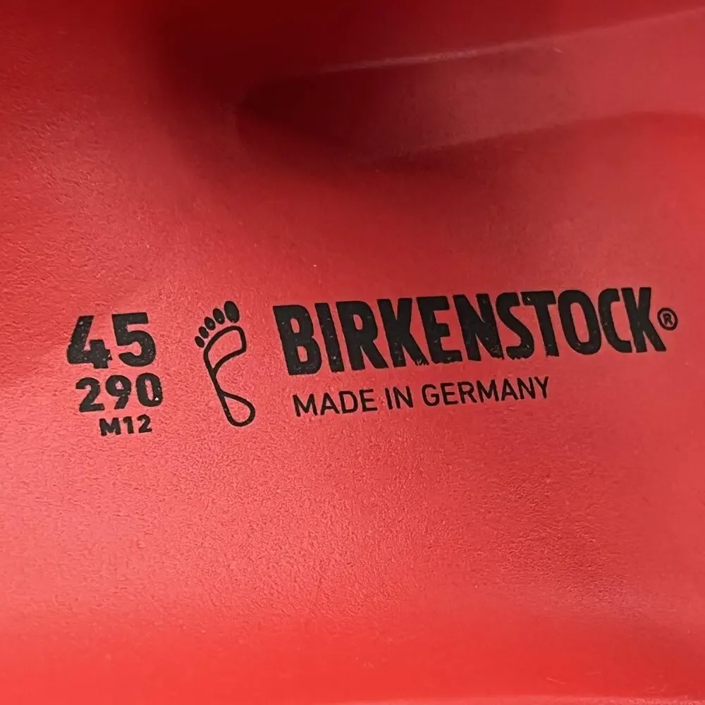 Birkenstock Arizona EVA Buckle Sandals Men Size 12 Red Comfort Slip On Slides